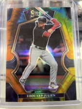 2023 Panini Select #199 Edouard Julien Premier Level Tie Dye Prizm #’d /25