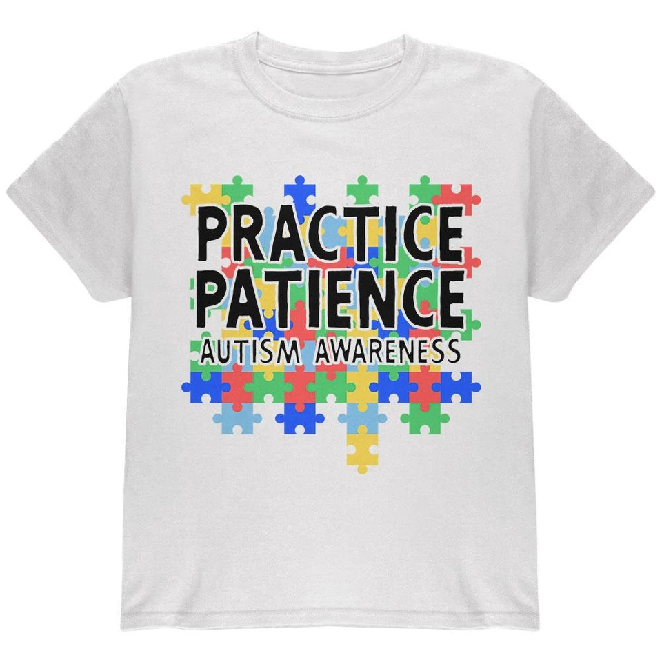 Camiseta Juvenil Práctica de Concientización sobre el Autismo Paciencia Foto 1 de 1
