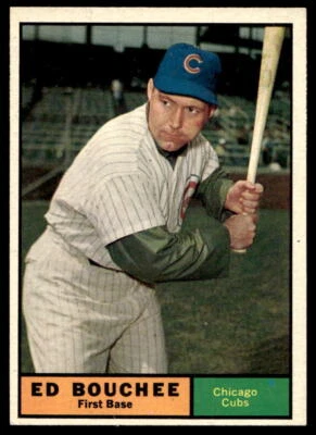 1961 Topps #196 Ed Bouchee BASEBALL Chicago Cubs - Image 1 of 2