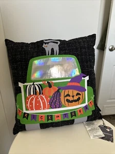 Süßes oder Saures Halloween Kürbisse & Katze Deko Kissen 20x20 Envougekids NEU! - Bild 1 von 5