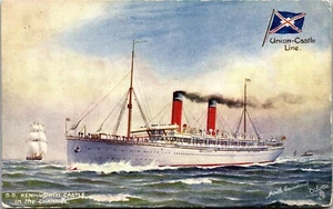 Vintage Tuck's Oilette Ship Postcard Union Castle Line Kenilworth Castle 9133 - Picture 1 of 3