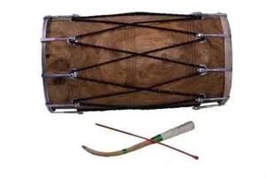 Strumento Musicale Professionale Punjabi Bhangra Dhol Con Borsa Imbottita Omaggio - Foto 1 di 5