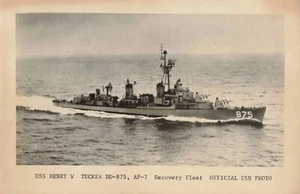 Foto USS Henry W Tucker Destroyer DD-875 AP-7 Recovery Fleet Official US Navy - Bild 1 von 2