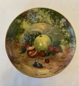 Placa decorativa de pared o gabinete fresas de ciruela manzana" LG C Limoges 5 3/4 - Imagen 1 de 7