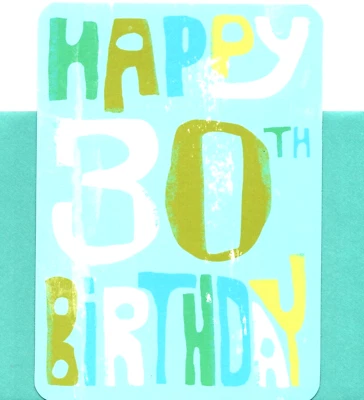 Funny Happy 30 30th Birthday Time Flies Getting Older Greeting Card - Image 1 of 3