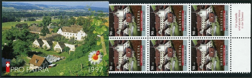 Switzerland B623a booklet,MNH.Mi 1613 MH. Pro Patria,1997.Ittingen Charter house - Image 1 of 1