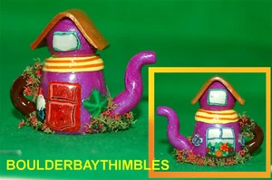 BOULDER BAY Thimble #318 SHAPED TEA HOUSE - Very Detailed & lots of photos - Picture 1 of 7