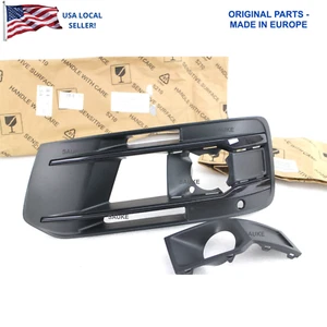 OEM parachoques delantero LH rejilla lateral inserción negro con radar juego de 2 piezas para 2016-19 Q7 - Imagen 1 de 13