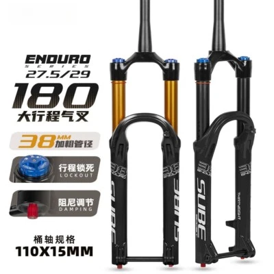 Thru Axle Boost 110*15MM Travel 180MM 36mm Inner Tube MTB AIR Suspension Fork - Image 1 of 4