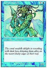 4x Coral Merfolk MTG 7th Edition NM Magic Regular