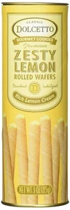 Dolcetto Zesty Lemon Rolled Wafers – Crisp, Tangy, Delicious Snack - Picture 1 of 4