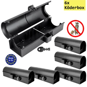 6x Köderbox Rohr Köderstation Mäusebox Rattenbox Falle Nagerköderstation Petigi - Bild 1 von 9