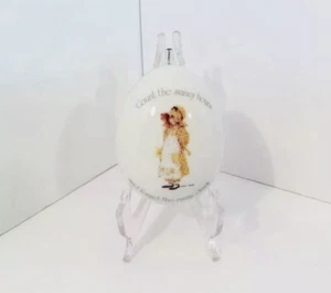 Holly Hobbie WWA 1978 Porcelain Egg Trinket Box Japan Count The Sunny Hours - Picture 1 of 12