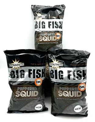 Dynamite Big Fish Baits Boilie Peppered Squid 1kg 12mm 15mm 20mm Futter Karpfen