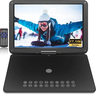 Reproductor de DVD portátil de 19,6" con pantalla HD grande de 17,6’’, reproducción de 4-5 horas, reproductor de DVD P Foto 1 de 4