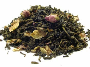100g Rosengeflüster aromatisierter grüner Tee loser Tee - Picture 1 of 1