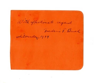 autograph of Rev. Frederic F. Bush SIGNED Cathedral of the Incarnation, New York - Picture 1 of 4