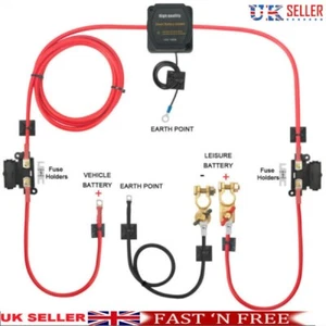 Cámper 3MTR Ready Made Split Charge Relay Set 12v 140AMP VSR 110Amp Plomo T4 T5 - Imagen 1 de 4