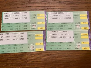 Atlantic City NJ SUPERSTARS & Stripes Lot Of 4 Tickets - Picture 1 of 3