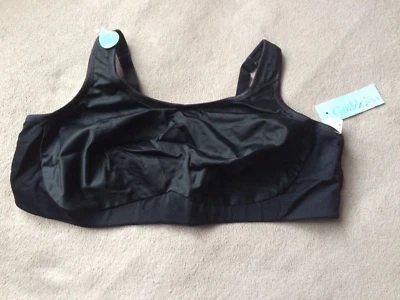 Sujetador deportivo Goddess 46C negro copa suave cami estilo 5056 nuevo con etiquetas Foto 1 de 4