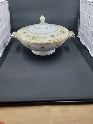 Plato de verduras vintage de los años 50 Regal China, adorno dorado de Sango Japón 8-1/8" Foto 1 de 4