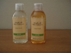 SIMPLE LIFE BATH COLLECTION ALOE 4.74 FL OZ BODY SCRUB & 4.74 FL OZ CREAM BATH - Picture 1 of 2