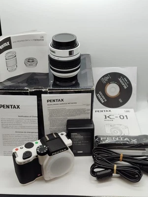 "Near Mint!!!" mit Box Pentax K-01 weiße 16,2-MP-Digitalkamera aus Japan 2025... - Bild 1 von 4