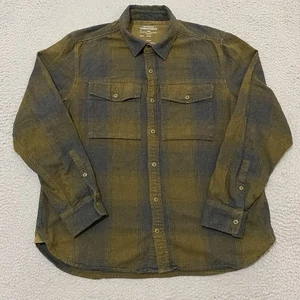 REI Co-Op Shirt Mens L Green Plaid Wallace Lake Flannel Long Sleeve Button Up - Picture 1 of 13