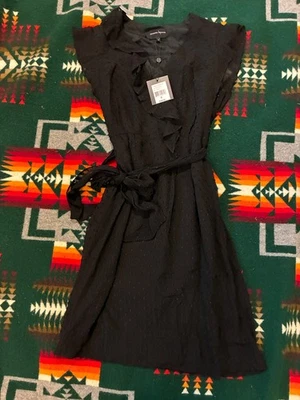 Vestido Nanette Lepore Preto Rita Mae tamanho 0 Varejo $298 Feito em Nova York NOVO COM ETIQUETAS - Imagem 1 de 4