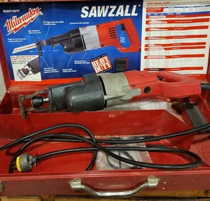 Milwaukee Heavy-Duty SAWZALL PLUS Reciprocating Saw, Corded W/ Steel Case -Works - Picture 1 of 6