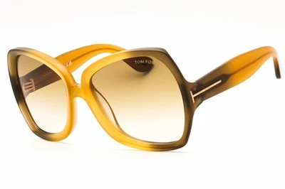 Gafas de sol TOM FORD FT1222 41F marco amarillo lentes marrones degradados 60 mm Foto 1 de 4