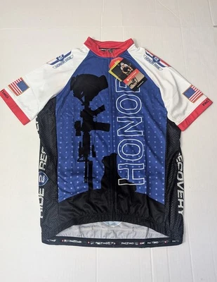 Pactimo HONOR RIDE   SHORT SLEEVE FULL ZIP ROAD RACE CYCLING JERSEY Size XL - Image 1 of 4