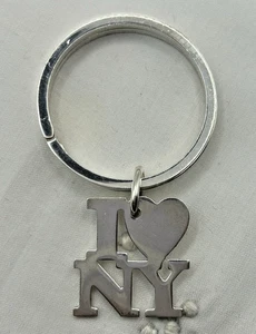 TIFFANY & CO Sterling Silver I LOVE Heart NY Keychain Key Ring - Picture 1 of 5