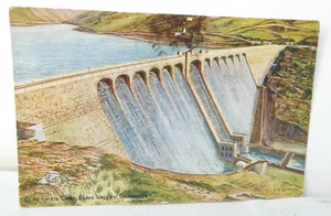 Postal Claerwen Dam Elan Valley Rhayader serie F E Quinton Salmon años 50 - Imagen 1 de 2