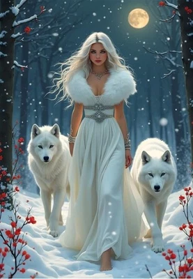 New Bluebird Jigsaw Puzzle 1000 Piece " Wolf Queen " - Image 1 of 4