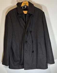 CLAIBORNE - Men's Mid Length Wool Pea Coat / Jacket - Large - Picture 1 of 9