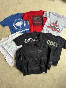 Boys Small Diamond Supply Co. & Obey Lot – 7pc Streetwear Y2K Surf Skate - Picture 1 of 3