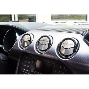 A/C Vent Trim Black C-Fiber 'Mustang' Inlay for 2015-2016 Mustang [Brushed] - Picture 1 of 4