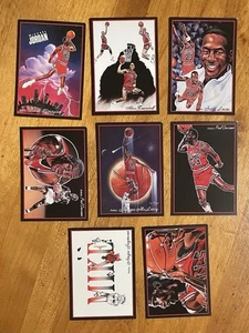 Juego completo de tarjetas de exhibición de arte de Michael Jordan 1994-95 imágenes competitivas (8) - Imagen 1 de 10