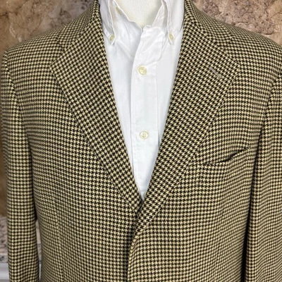 Abrigo Deportivo Polo Ralph Lauren Pata de Gallo 42L Hecho en Italia Lana Virgen Cachemira Foto 1 de 4