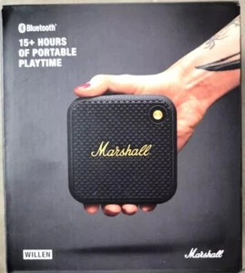 Altavoz portátil Bluetooth resistente al agua Marshall Will negro y latón nuevo - Imagen 1 de 1