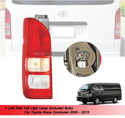 LH Tail Light Lamp w Bulb USE FOR Toyota Hiace Commuter 2005 2006 2007 - 2013 - Image 1 of 4