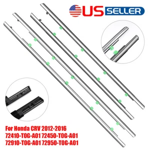 4pcs Weatherstrip Window Moulding Trim Seal Belt For 2012-2016 Honda CR-V - Picture 1 of 4