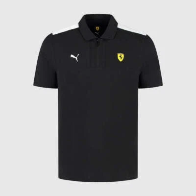 Scuderia Ferrari F1 Shield Polo Shirt Black - Image 1 of 3