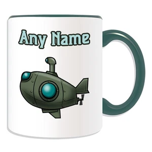 Personalised Gift Green Submarine Mug Mug Money Box Cup Battle Watercraft War - Picture 1 of 20