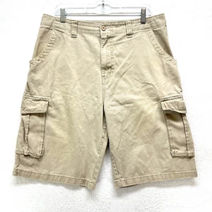 Airwalk Cargo Shorts Men's Size 34 - Light Khaki 100% Cotton High Rise - Picture 1 of 13