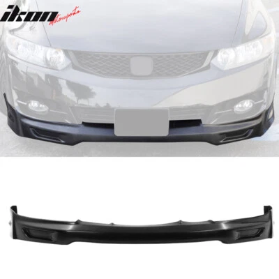 Fits 09-11 Honda Civic Coupe Mugen Style Front Bumper Lip Spoiler Unpainted PU — 第 1/4 张图片