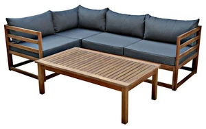 Holz Eck Lounge Gardissimo Akazien Set Sitzgruppe Gartenmöbel Garnitur Gruppe e - Bild 1 von 11