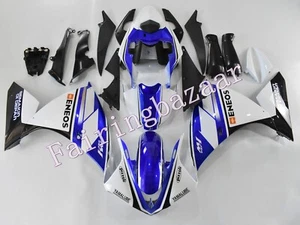 Fit for 2009-2011 YZF R1 Black Blue White ABS Injection Bodywork Fairing Kit - Picture 1 of 7