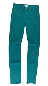 Hudson Jeans Girls 12 Green Skinny Flap Pockets Adjustable Elastic Waist - Picture 1 of 12